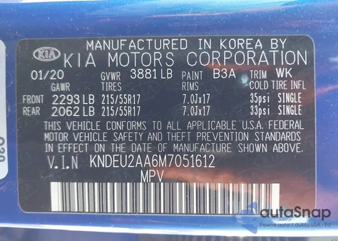 2021 Kia Seltos S from USA, damaged, VIN KNDEU2AA6M7051612